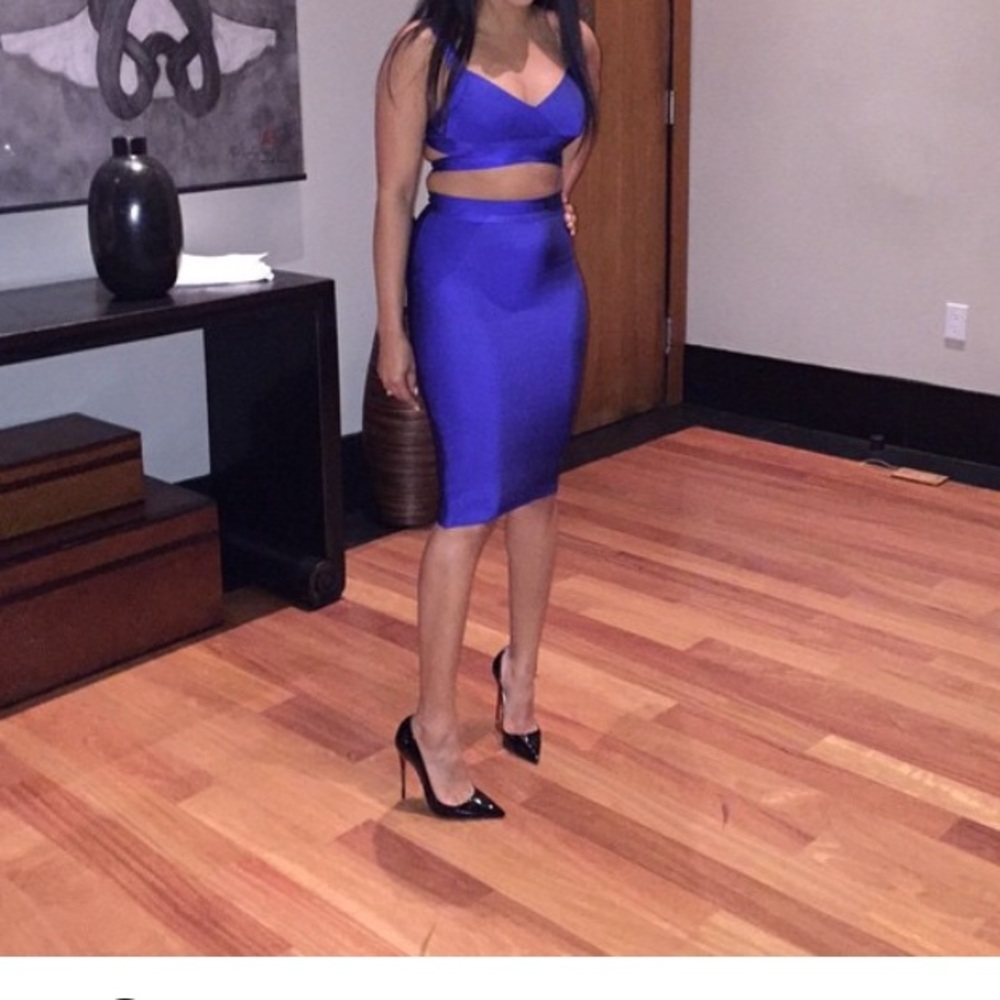 Two piece Bandage Top and Skirt - Picture 4 of 5